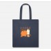 Happy Home Pumpkin And Candle Alight Navy Tote Bag